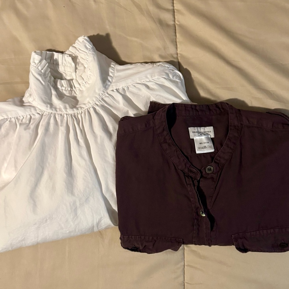 2 Dries Van Noten Women’s Shirts Sz. 36